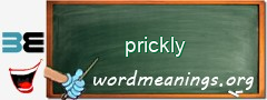 WordMeaning blackboard for prickly
